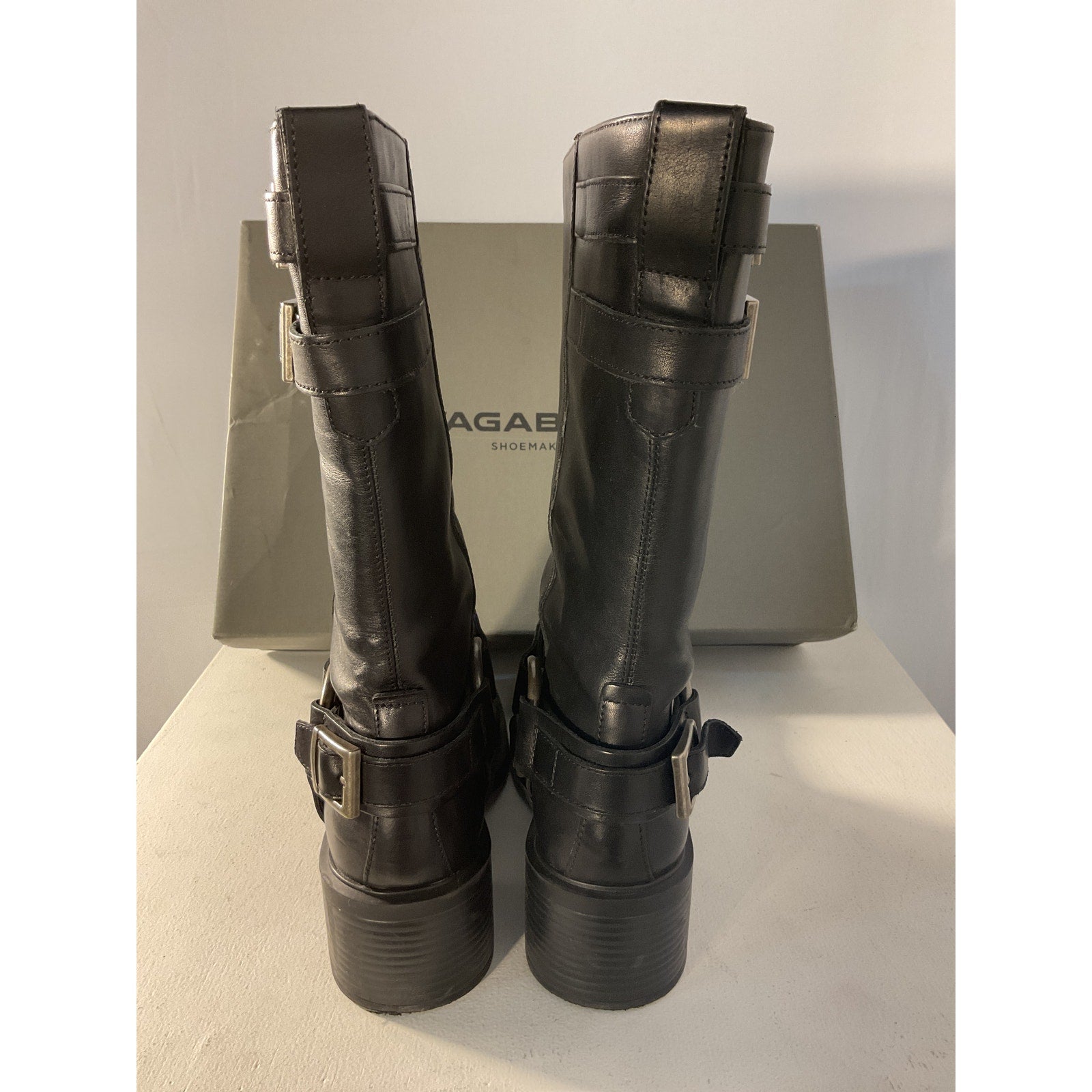 Vagabond Shoemakers 'Daniella' Black Leather Boot Size 8