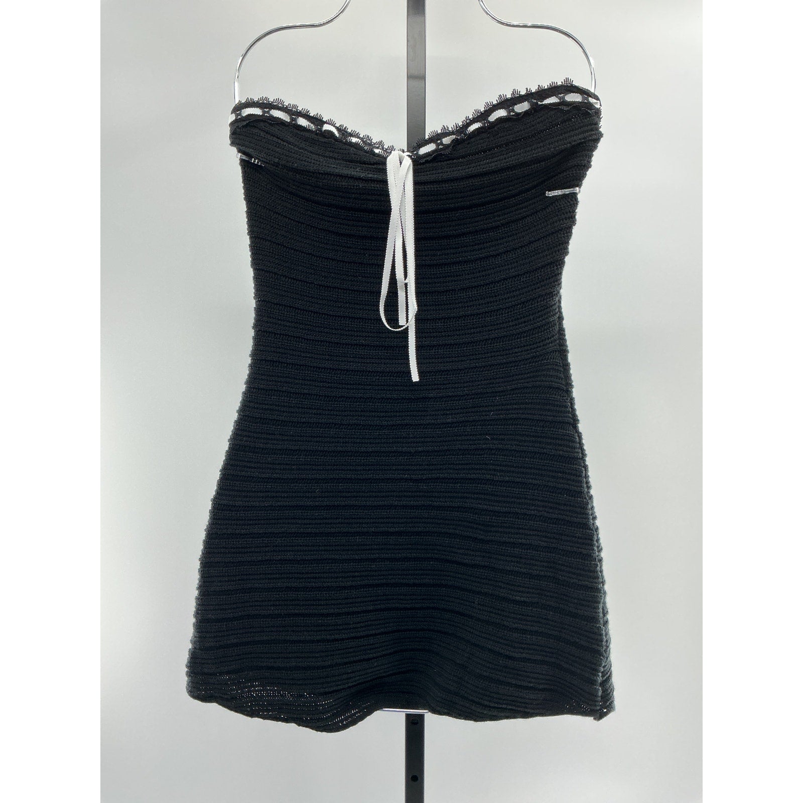 For Love & Lemons 'Mayfair' Black Polyester Mini Dress Size XS