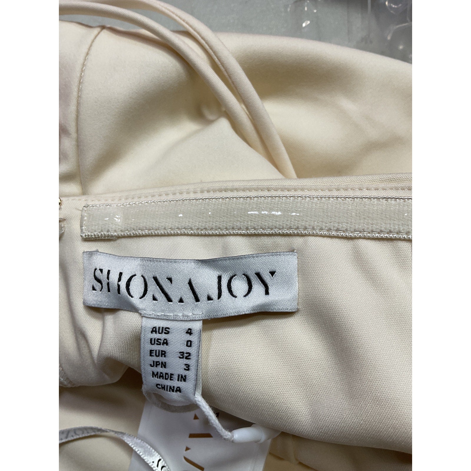 Shona Joy 'Lani' Tan Strapless Draped Maxi Dress Size 0