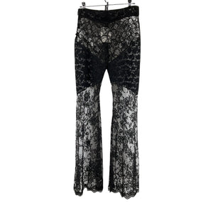 Roberto Cavalli Flared Black Chantilly Lace Pants Size IT 40 NWT