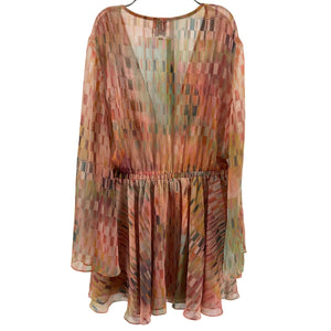 Misa Los Angeles Sheer Multicolor Kaia Dress Size S