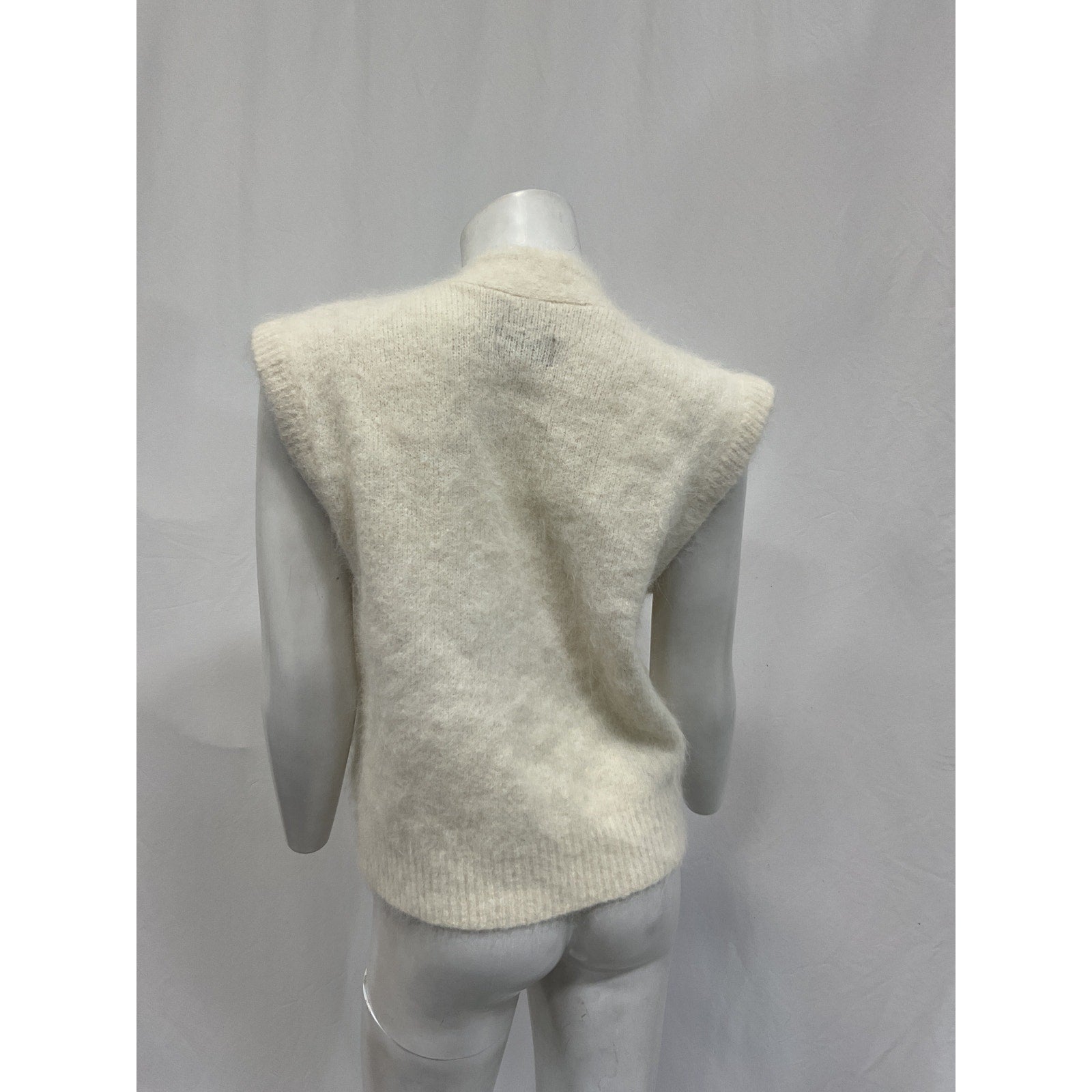 Rta 'Maisie' White Cap Sleeve V Neck Sweater Vest Size S