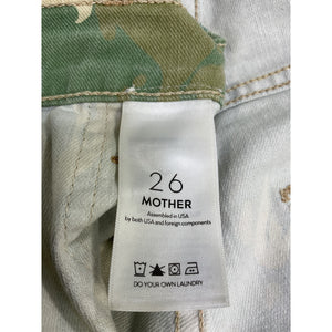 Mother Camouflage Green Wrapper Patch Jogger Pants Size 26