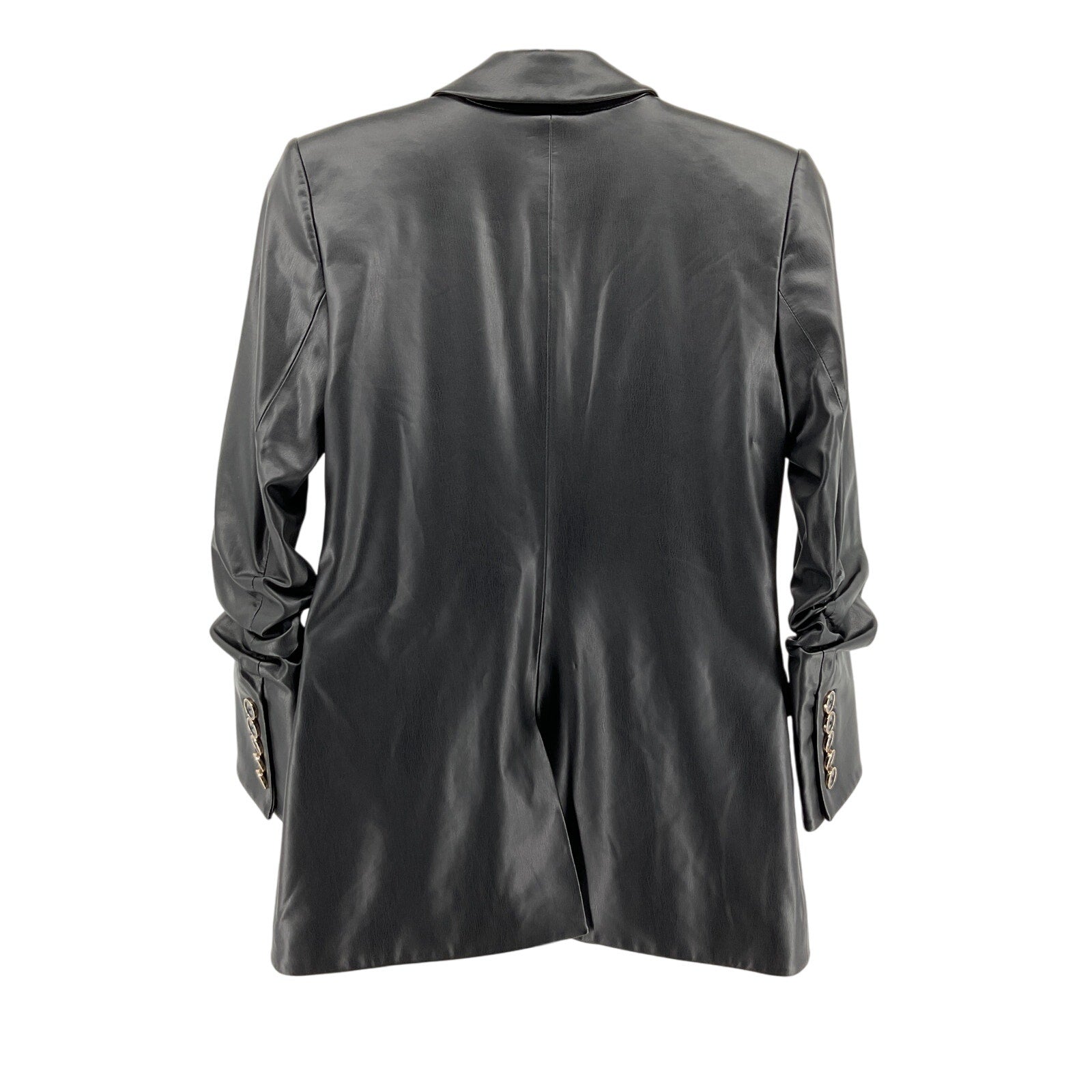 Veronica Beard ‘Beacon’ Black Vegan Leather Dickey Jacket Size 0
