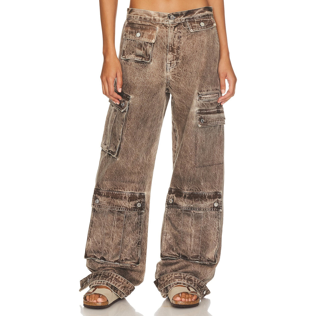 Grlfrnd 'Lara' Brown Cotton Jean Size 23