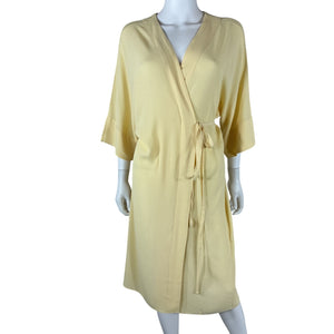 Haight Knotted Yellow Wrap Dress Size X Large