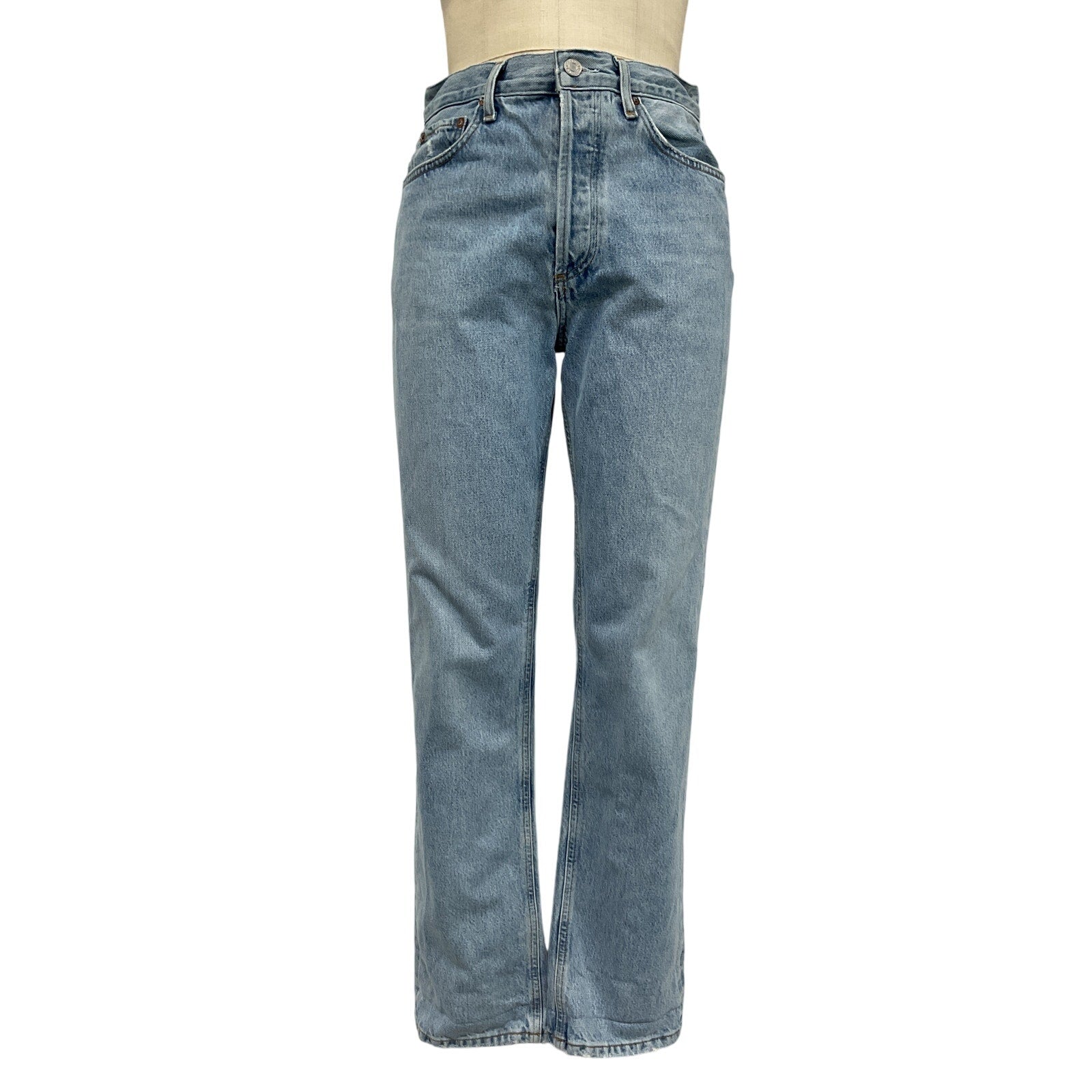 Agolde 'Lana' Blue Cotton Straight Jeans Size 27