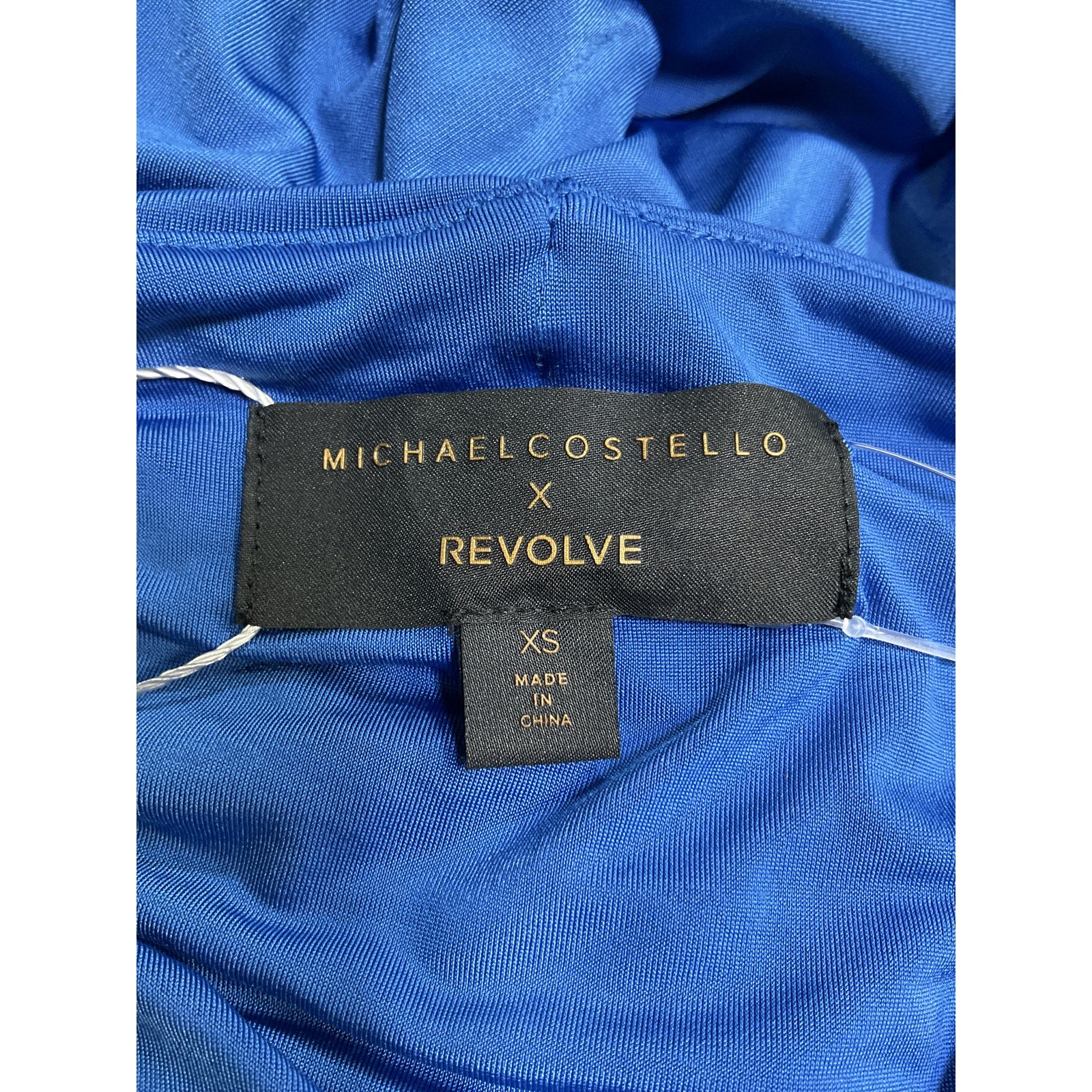 Michael Costello x Revolve 'Sapphire' Blue Polyester Gown Size XS