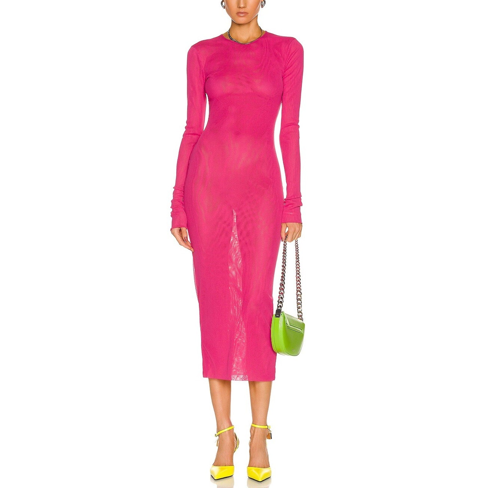 The Andamane 'Ivy' Pink Midi Dress Size XS
