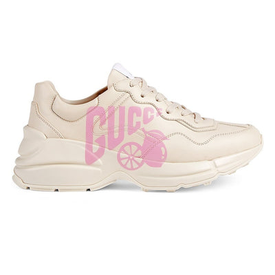 Gucci Graphic Ivory Rhyton Lemon Sneakers Size 40.5 EU / 10.5 US NWT