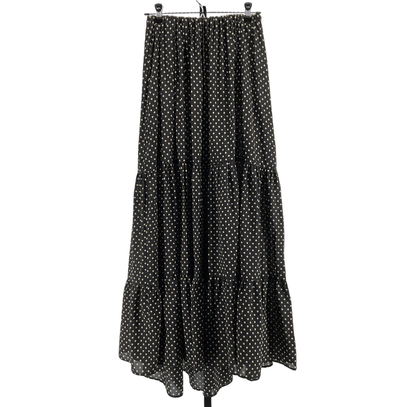 Matteau Polka Dot Black Cotton Print Long Skirt Size 2