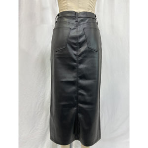 Pistola 'Alice' Black Faux Leather Utility Skirt Size 26