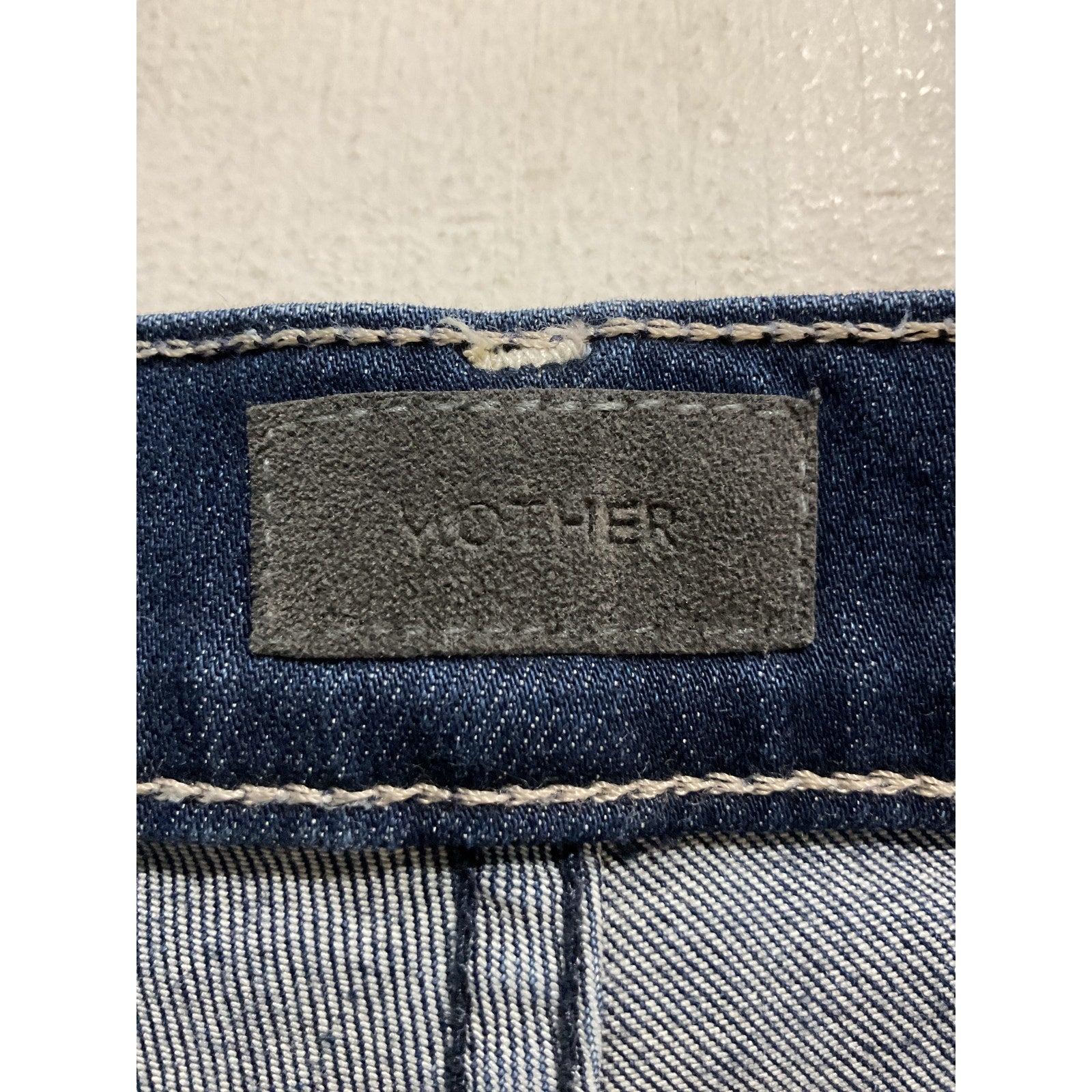 Mother 'The Insider' Blue Cotton Crop Step Fray Denim Jean Size 27