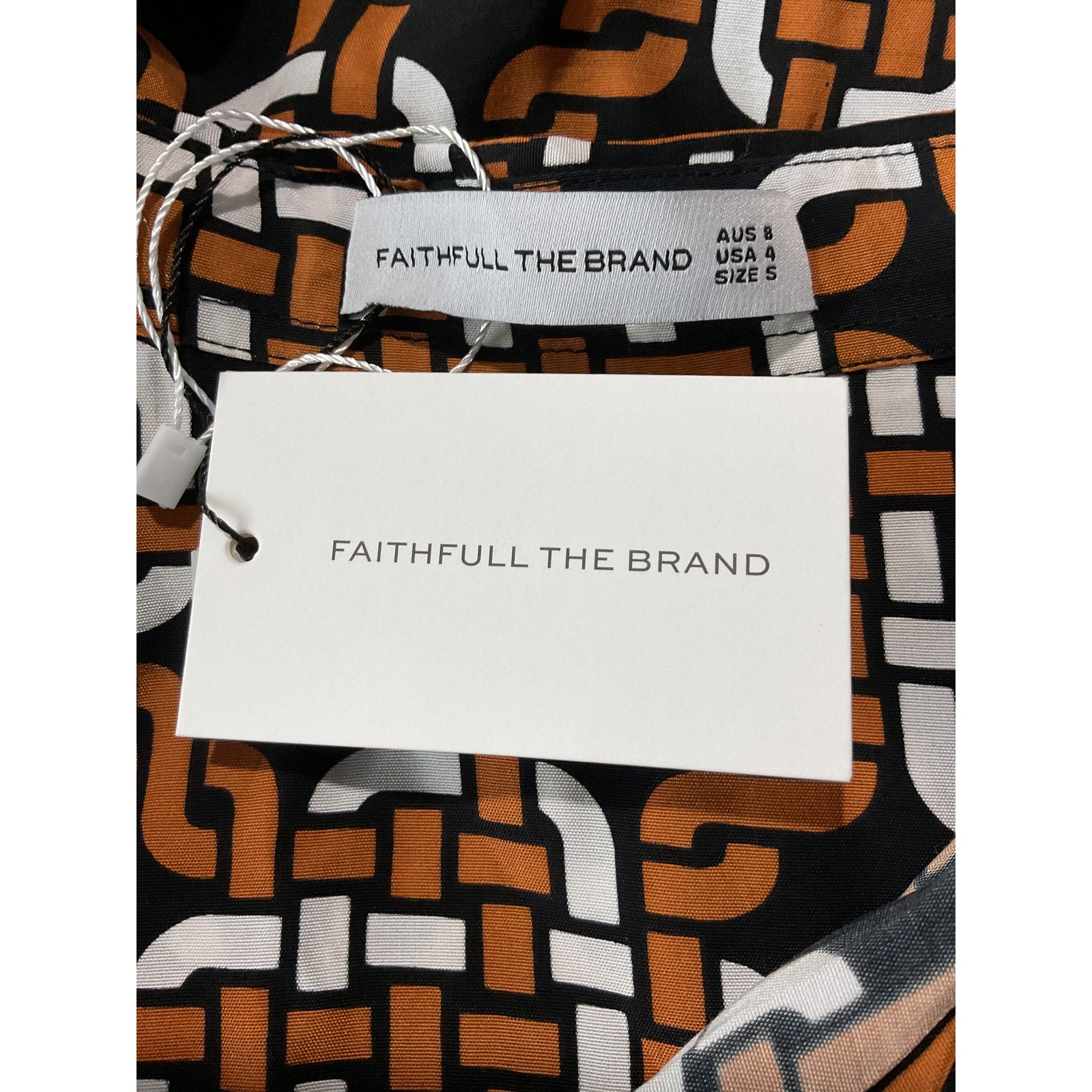 Faithfull The Brand 'Mirah' Black Viscose Shirt Dress Size S - NWT