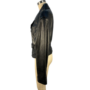 Saint Laurent Leather Biker Jacket Size 42 FR / US 10