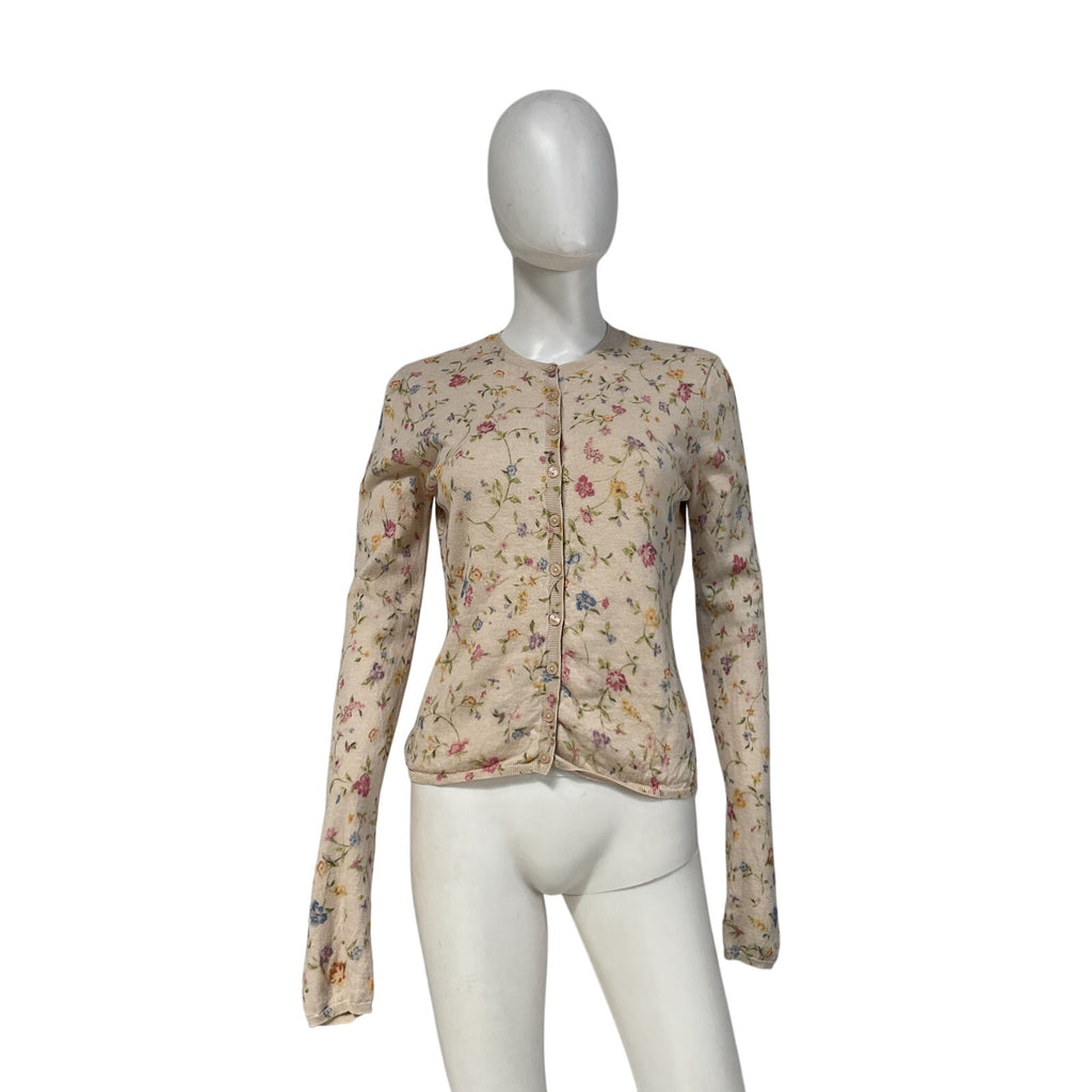 L'Academie 'Marianna' Beige Wool Lyndsey Knit Cardigan Size M
