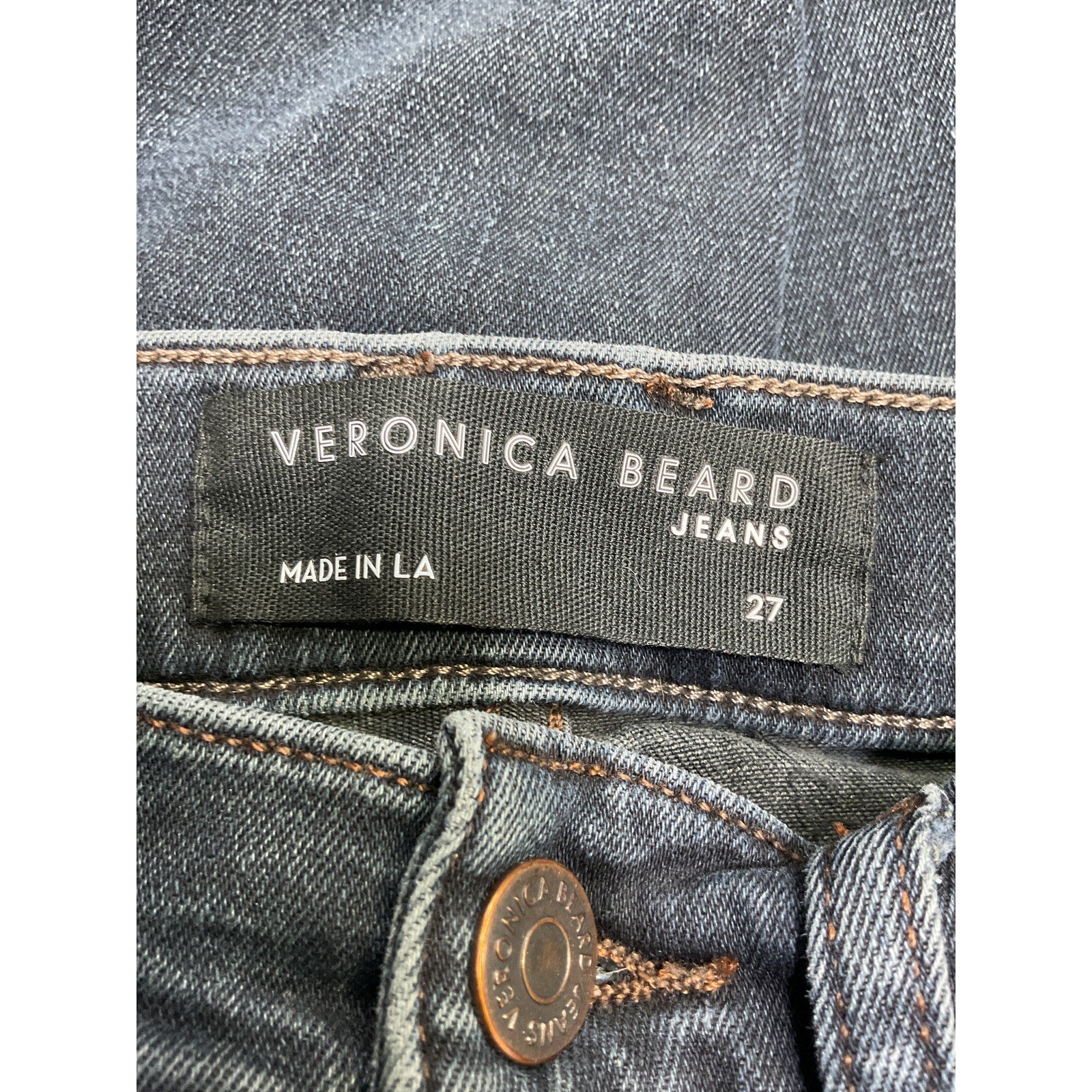 Veronica Beard 'Carly' Blue Cotton Kick-Flare Jean Size 27