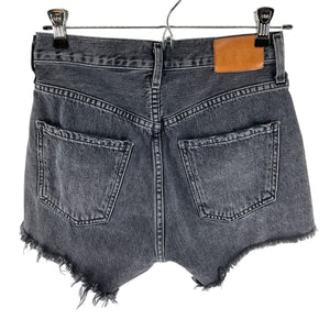 Citizens Of Humanity Distressed Black Cutoff Denim Shorts Size 23