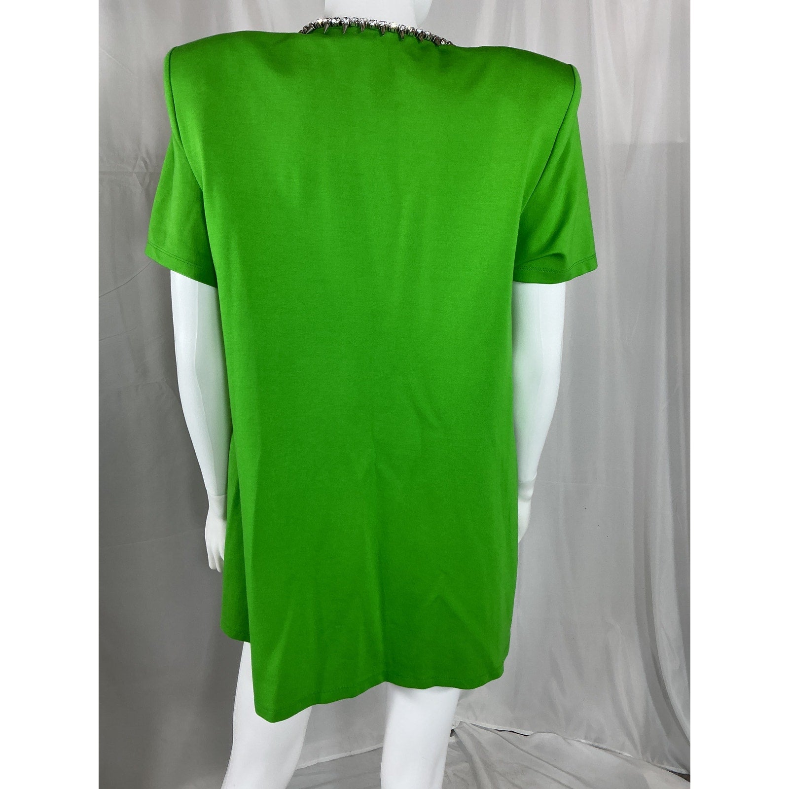 Area For Fwrd Crystal Green Rayon Bow V-Neck T-Shirt Dress Size XS