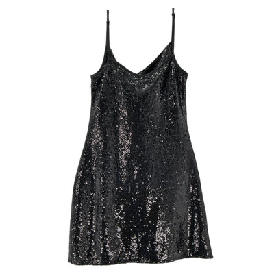 Allsaints Sequin Black Haddi Dress Size 2