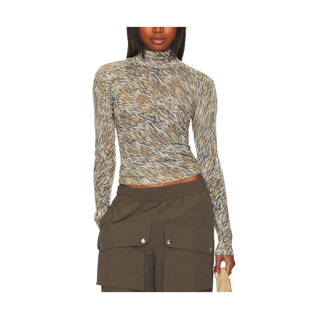 Autumn Cashmere 'Tiger' Brown Print Crewneck Size XS