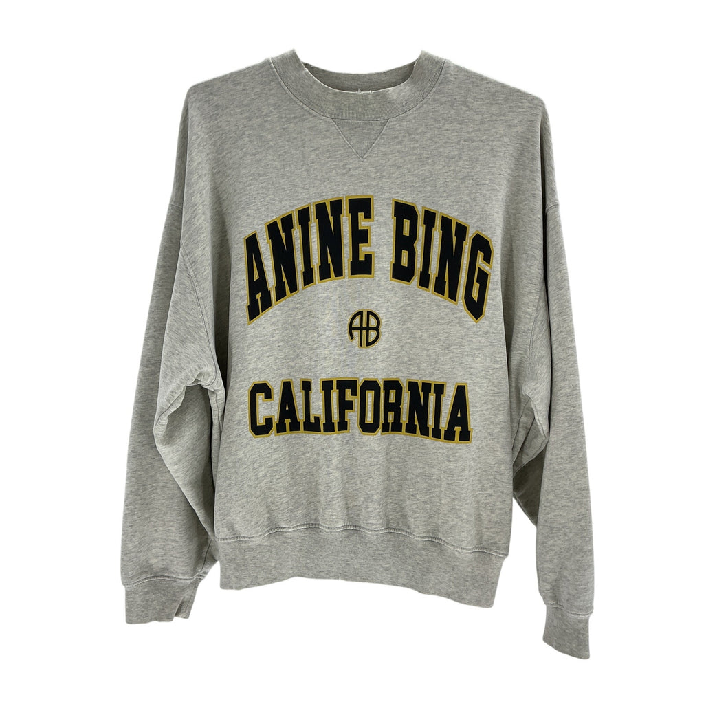 Anine Bing 'Jaci' Grey Cotton Sweatshirt Size XS
