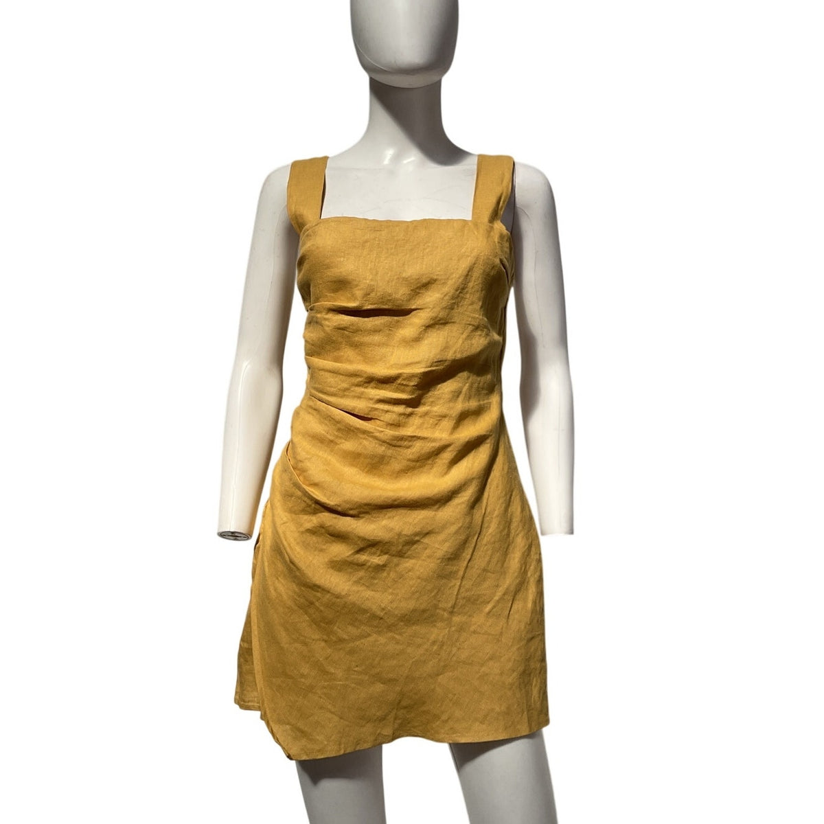 Reformation Linen Yellow Kerrigan Dress Size 2