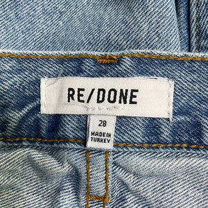 Re/Done Rigid Blue Stove Pipe Denim Jeans Size 28