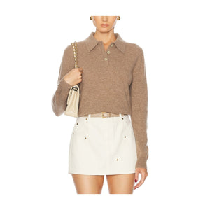 Renggli Cashmere Tan Polo Sweater Size XS