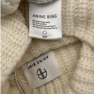 Anine Bing Ribbed Beige Sydney Sweater Size S