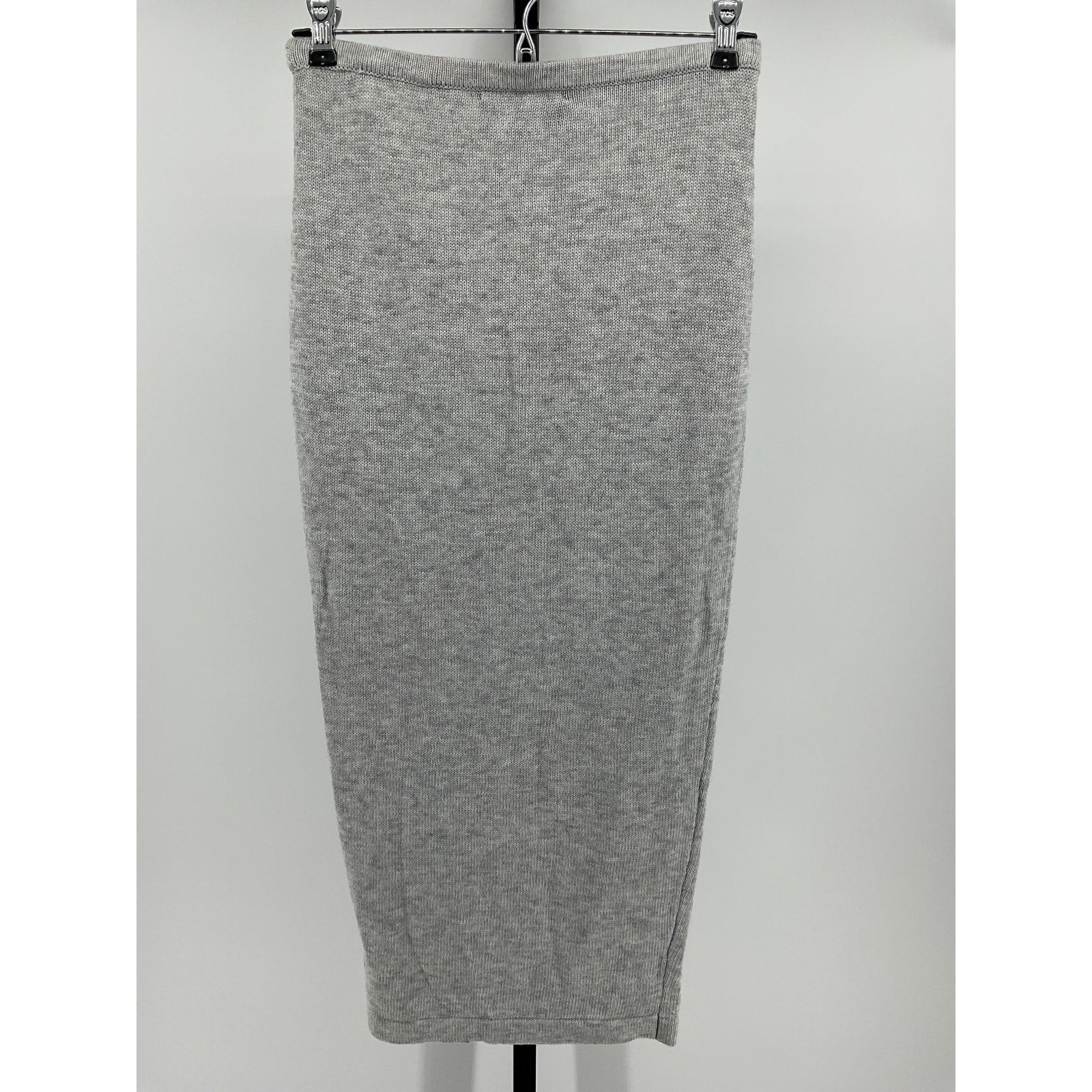 Ser.O.Ya 'Koko' Grey Polyester Knit Tea Length Skirt Size S - NWT