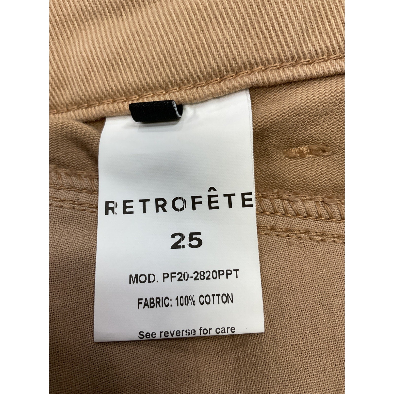 Retrofete x Revolve 'Tessa' Tan Cotton Shorts Size 25