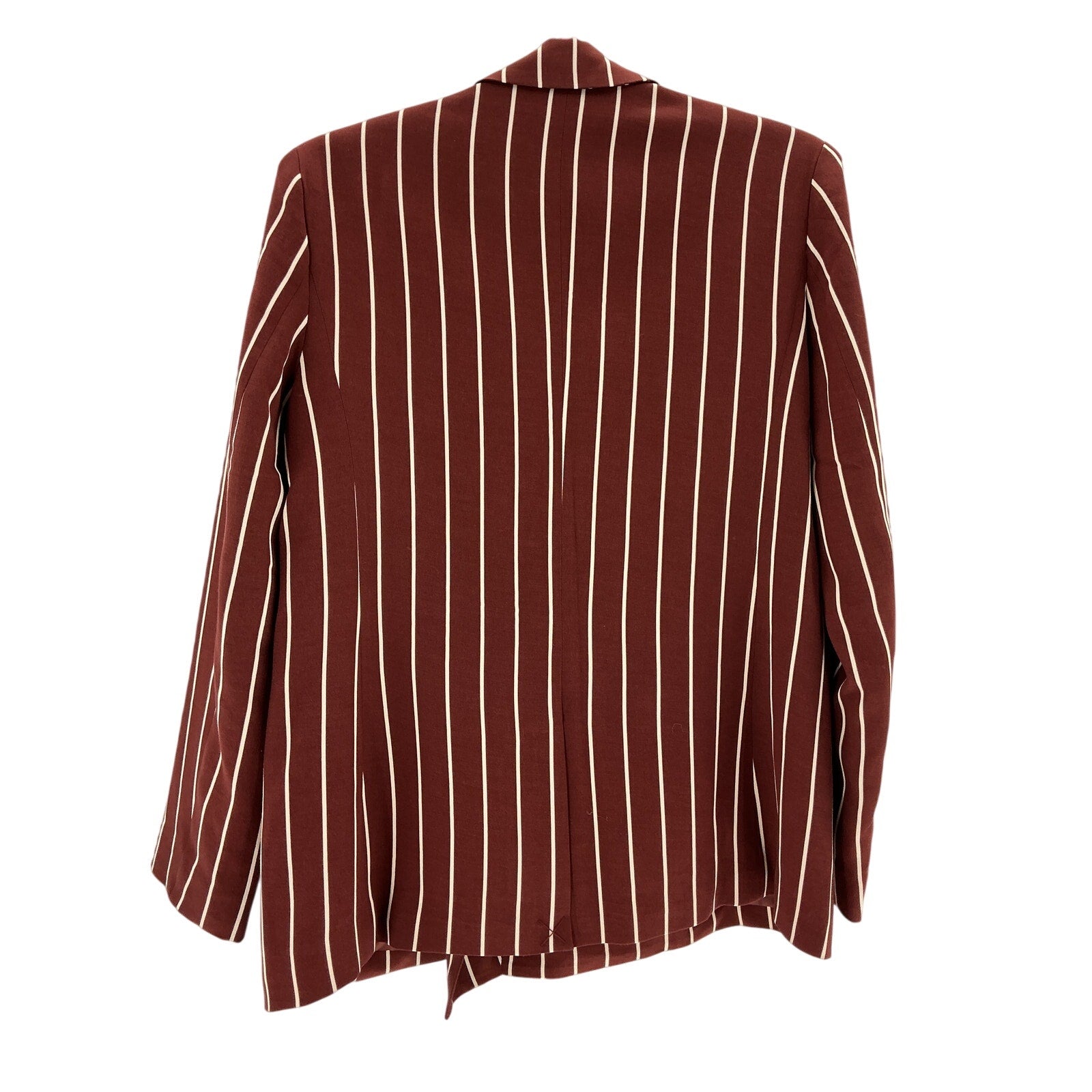 Kitri 'Josephine' Brown Viscose Pinstripe Blazer Size 6