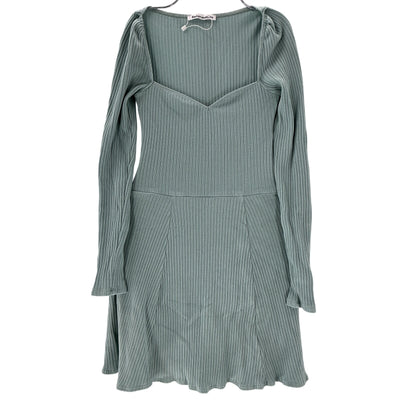 Reformation Ribbed Turquoise Bruno Dress Size XS