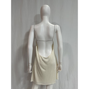 Gauge81 'Hira' White Crystal Embellished Short Dress Size L