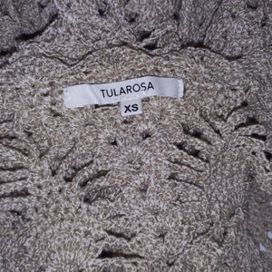 Tularosa Crochet Tan Aver Cardigan Size XS