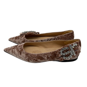 Sergio Rossi Embellished Pink Sr Icona Flats Size 37 EU / US 7 NWT