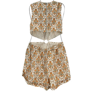 Cami Nyc Chic Multicolor Floral Cutout Romper Size XS