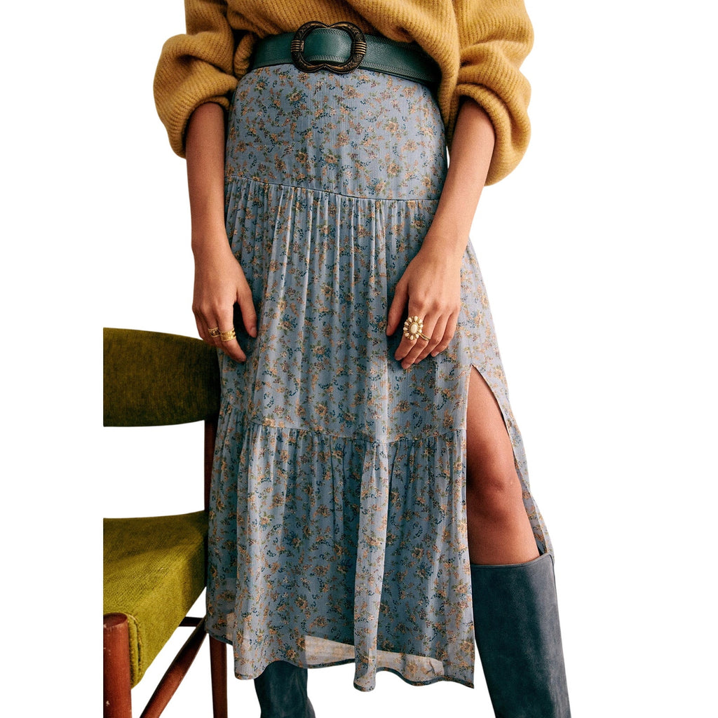 Sézane 'Tammie' Blue Skirt Size 4