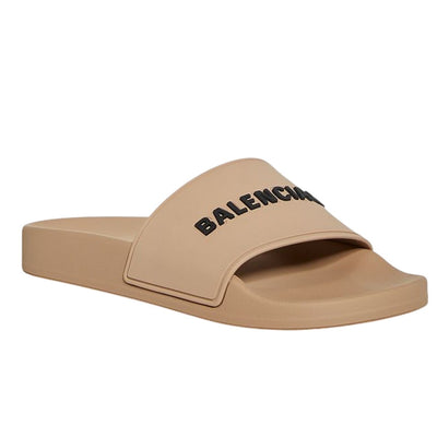 Balenciaga Tan Pool Slides Size 11 US