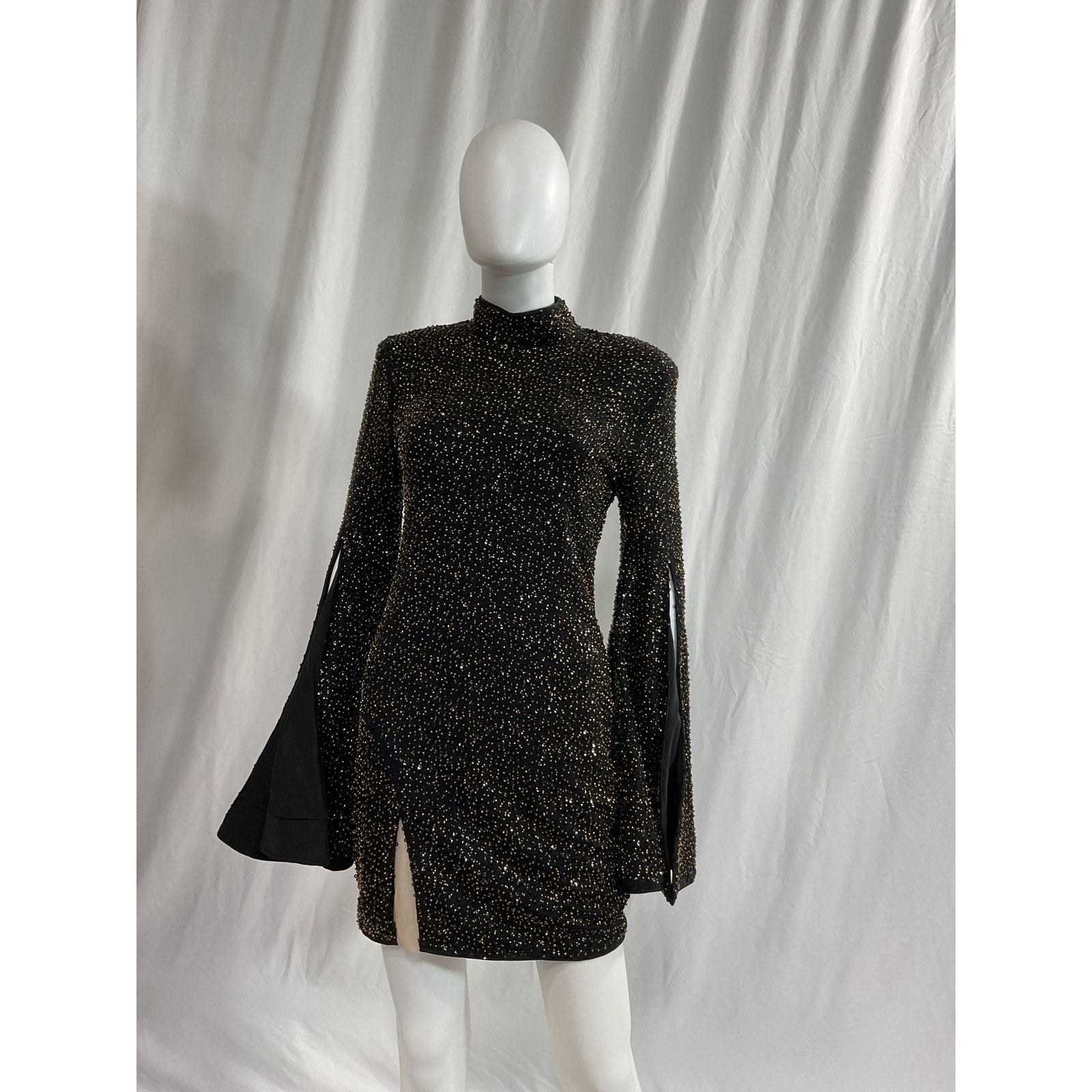 Michael Costello x Revolve Mr. 'Gibson' Black Mini Dress Size M