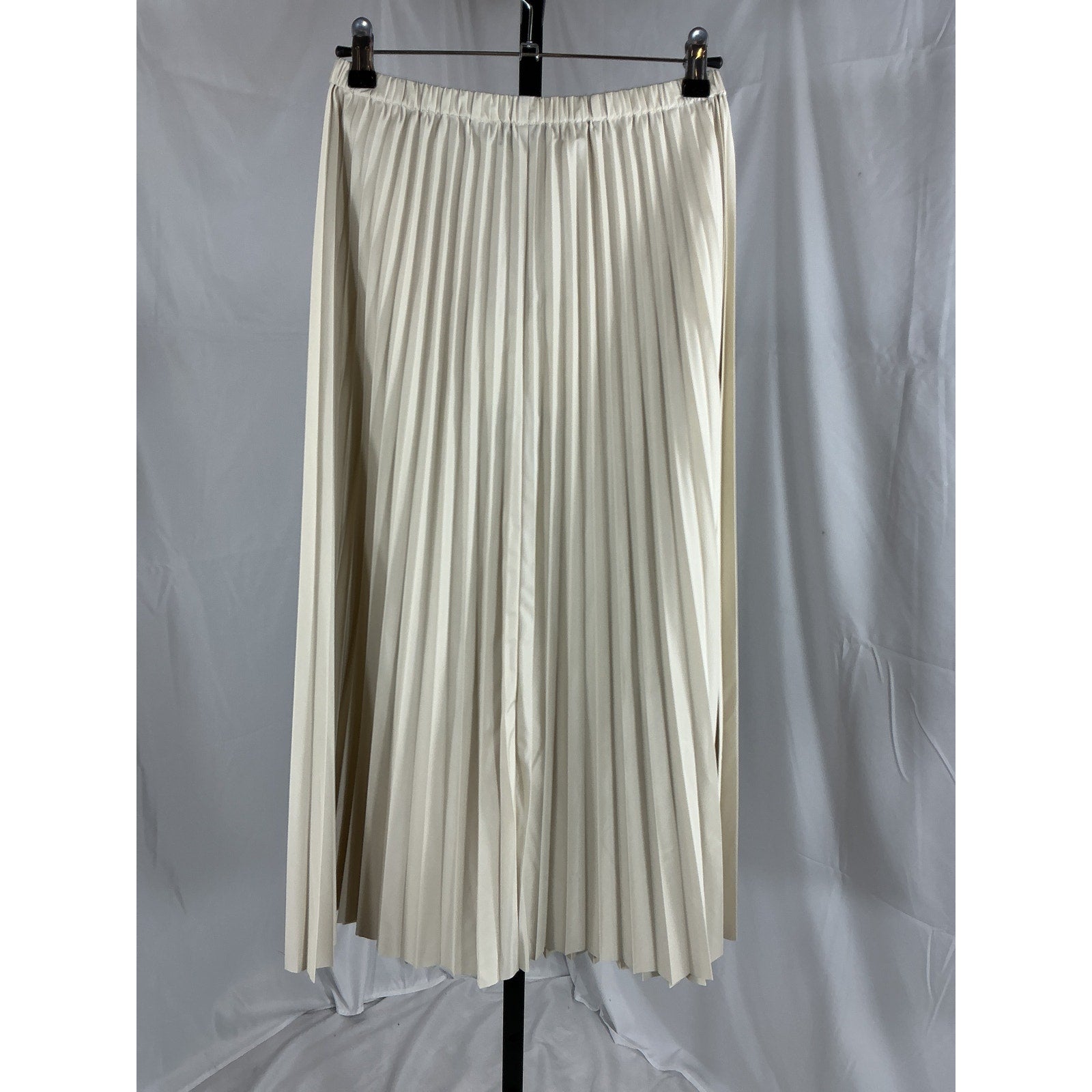 Tibi Italian Sporty Nylon White Polyester Sunray Pleated Pullon Skirt Size XS - NWT