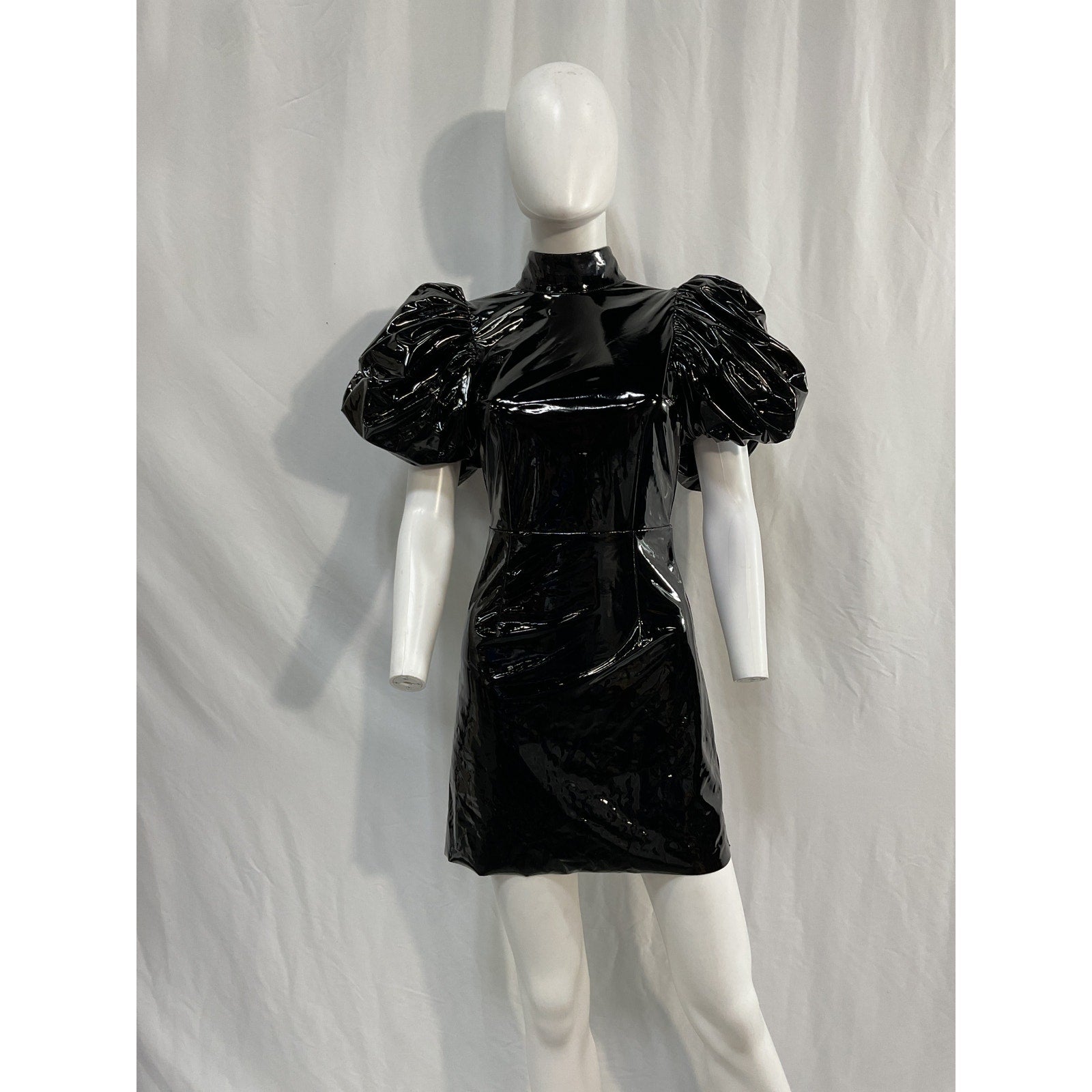 Rotate Birger Christensen Black Dusk Cutout Patent-Pu Mini Dress Size 2 - NWT