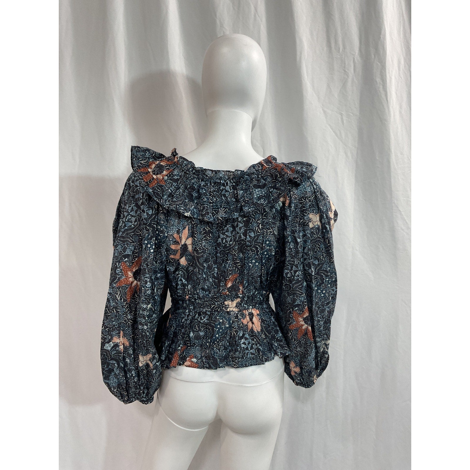 Ulla Johnson 'Asmara' Blue Blouse Size 4