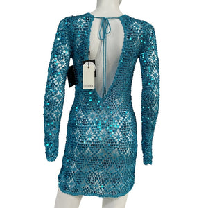 Retrofête Sequined Blue Atoll Mira Dress Size XS / S NWT