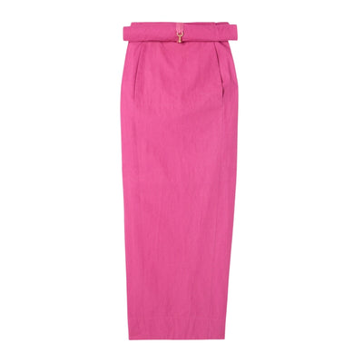 Jacquemus Layered Linen Maxi Pink Terra Skirt Size 40 FR / US 8 NWT
