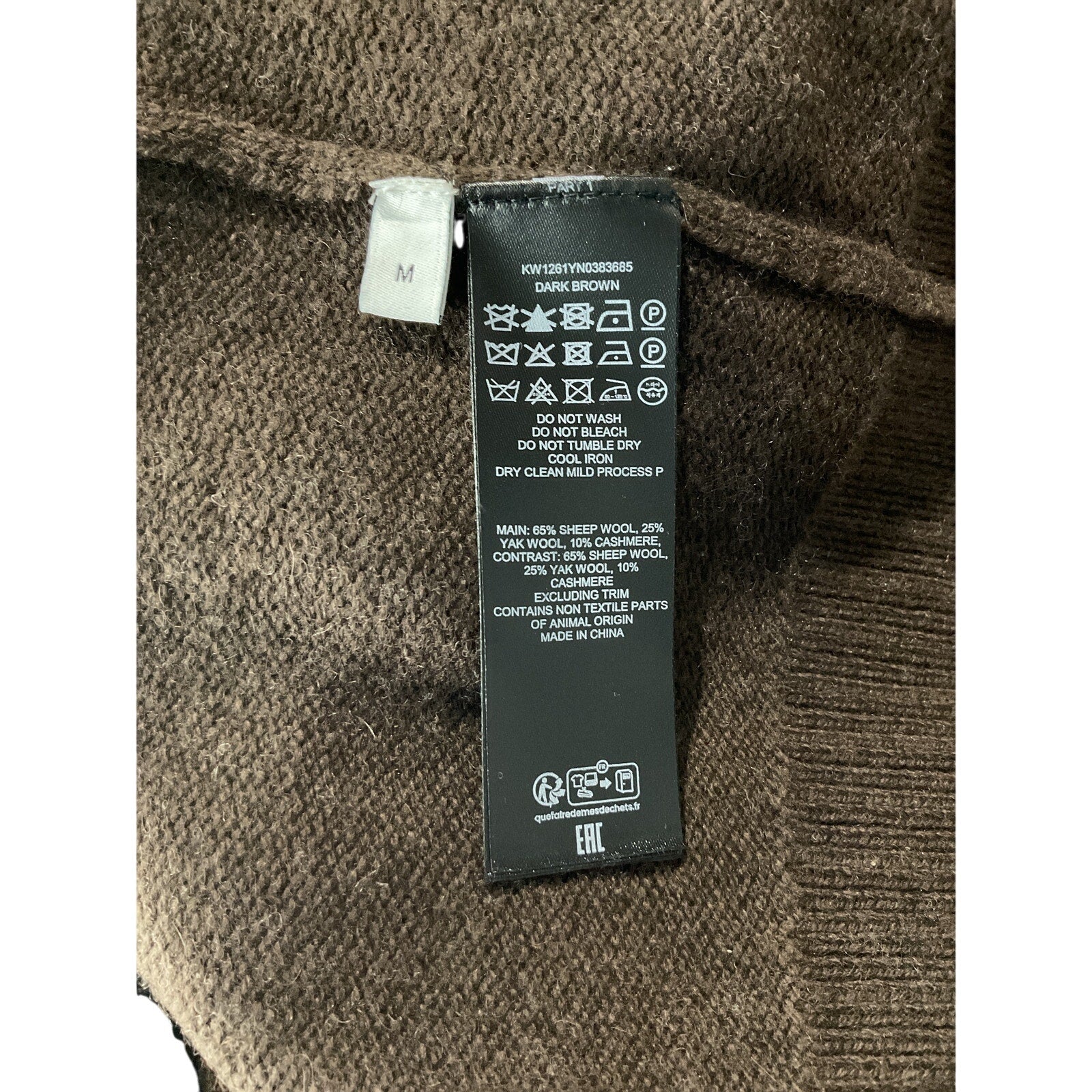 J.W. Anderson Brown Wool And Cashmere-Blend Sweater Size M