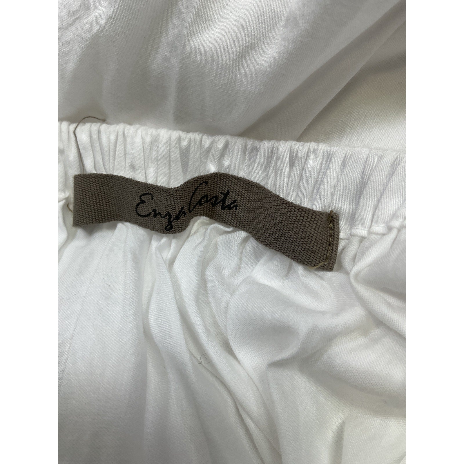 Enza Costa 'Tiered' White Cotton Maxi Skirt Size 0 / XS