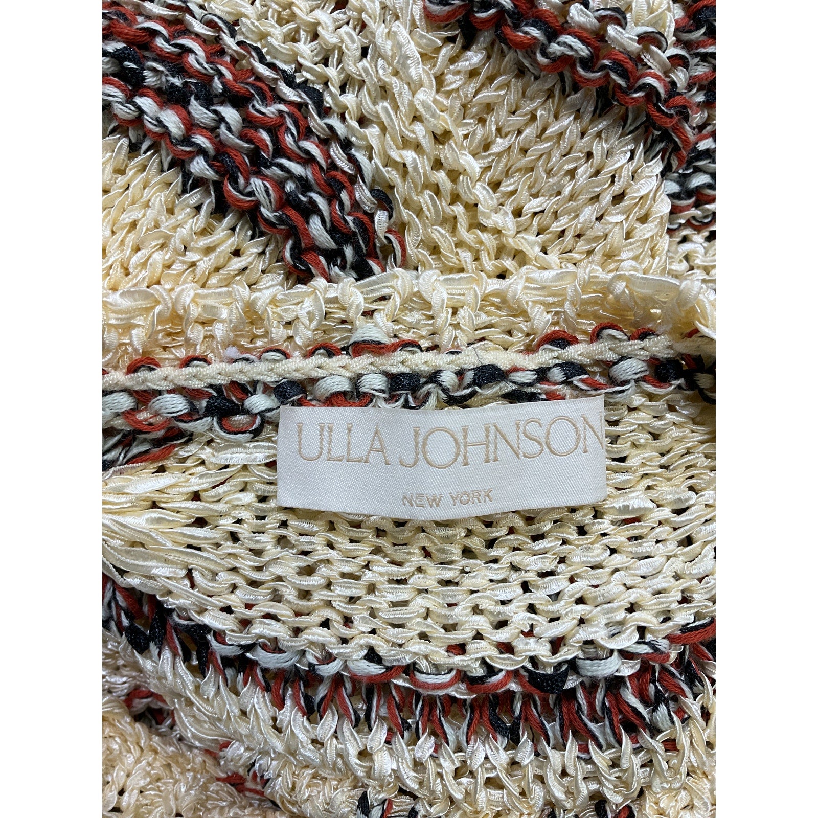 Ulla Johnson Beige Wavy Stripe Demi Pullover Sweater Size L