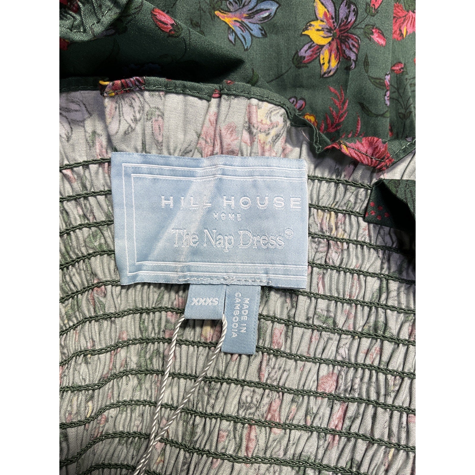 Hill House Home 'The Ellie' Green Cotton  Nap Dress Size XXXS - NWT